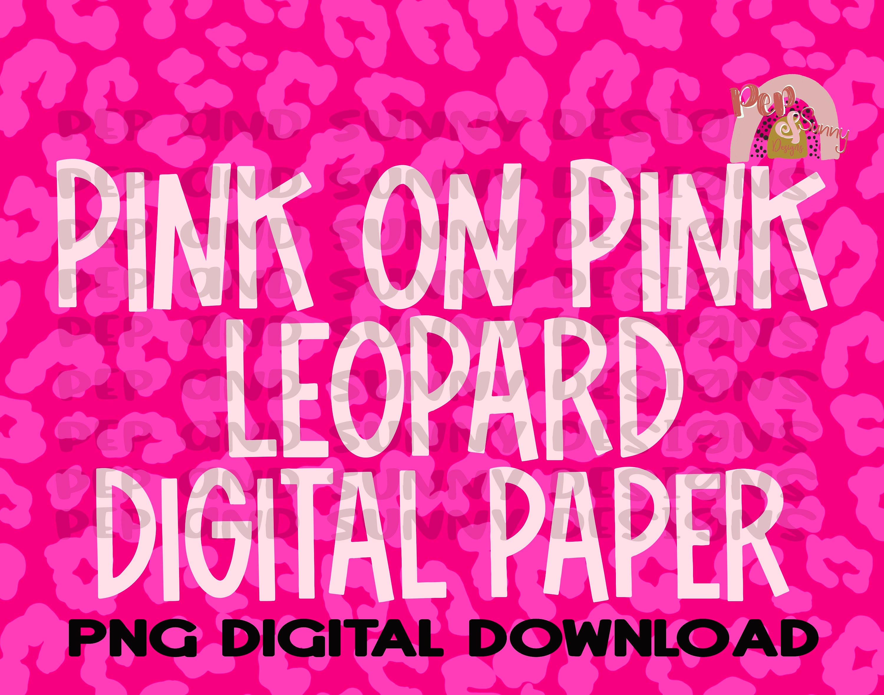 Pink Leopard Digital Paper | Leopard | Hand Drawn | PNG Digital ...