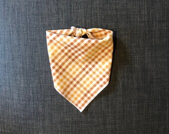 Hundbandana, Hundbandana med knytband, Hundbandana med höstmotiv, Hundbandana med ginghammönster