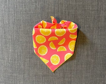 Dog Bandana, Lemon Dog Bandana, Tie on Bandana, Summer Dog Bandana, Lemons