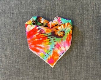 Tie Dye Dog Bandana, Tie on Dog Bandana, Summer Dog Bandana