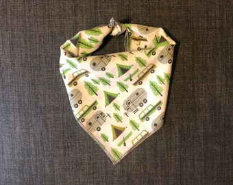 Dog Bandana, Camping Dog Bandana, Tie on Bandana, Summer Dog Bandana