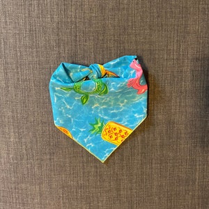 Summer Dog Bandana, Pool Dog Bandana, Tie on, Swimming Dog Bandana, Pool Float