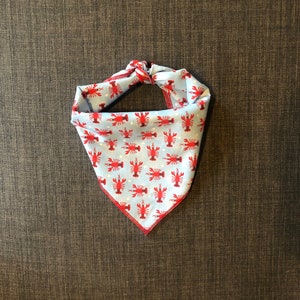 Dog Bandana, Lobster Dog Bandana, Tie on Dog Bandana, Summer Dog Bandana, Maine Lobster