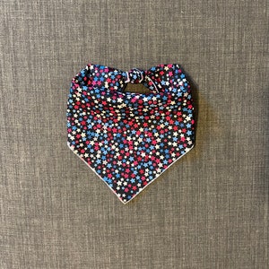 4th of July Dog Bandana, Tie on Bandana, Patriotic Dog Bandana, Star Bandana
