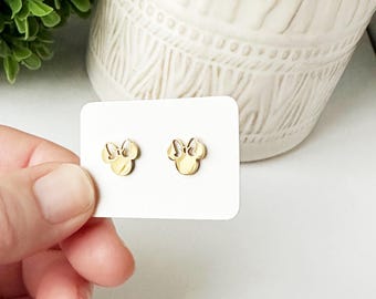 Magic Inspired Mouse and Castle Stainless Steel Post Earrings