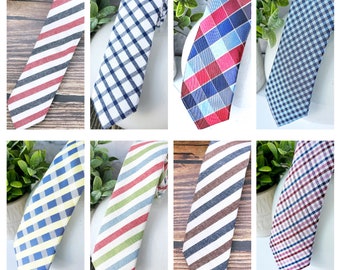 Trendy Ties | Special Occasion | Wedding | Graduation | Fathers Day | Young Adult | Teenage Boys | Missionary | Stripes Plaid Buffalo Cotton