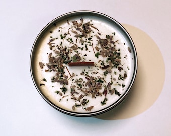 8 oz DAILY BURN CANDLE in Metal Tin - Hand-poured Soy Wax w/ Crackle Wick - Daily Burn Collection