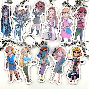 Zelda Clear Acrylic Keychains