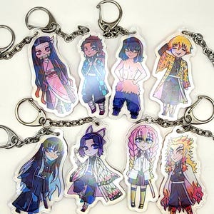 Demon Slayer Clear Acrylic Keychains