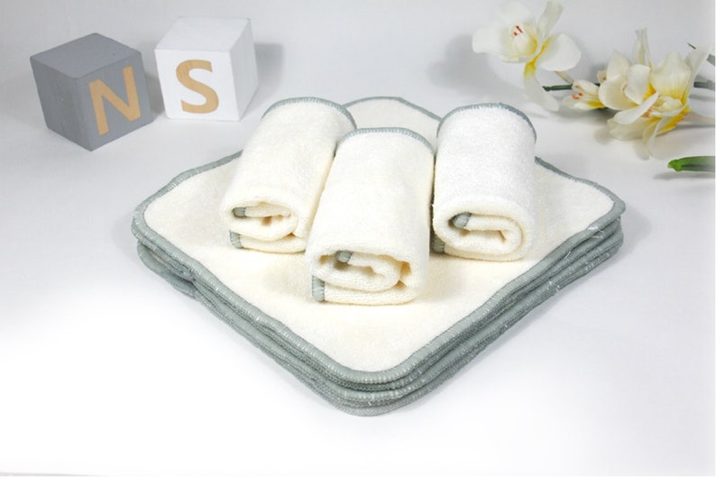 20pcs Reusable Washable Nature Baby Bamboo Cloth Wipes With Mesh Washing bag image 10