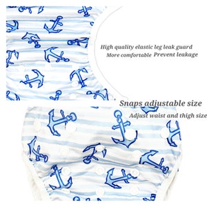 Baby and Toddler Reusable Washable,Size Adjustable Swimming Nappies image 4