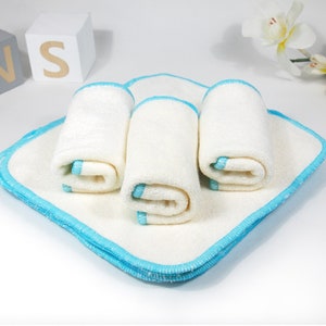 20pcs Reusable Washable Nature Baby Bamboo Cloth Wipes With Mesh Washing bag image 9