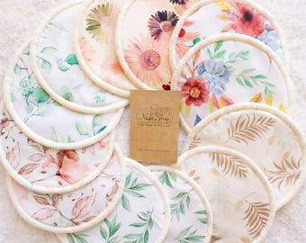 12 pcs Super Soft Reusable Washable Bamboo Nursing Pads/Breastfeeding Pads + Free Washing Bag