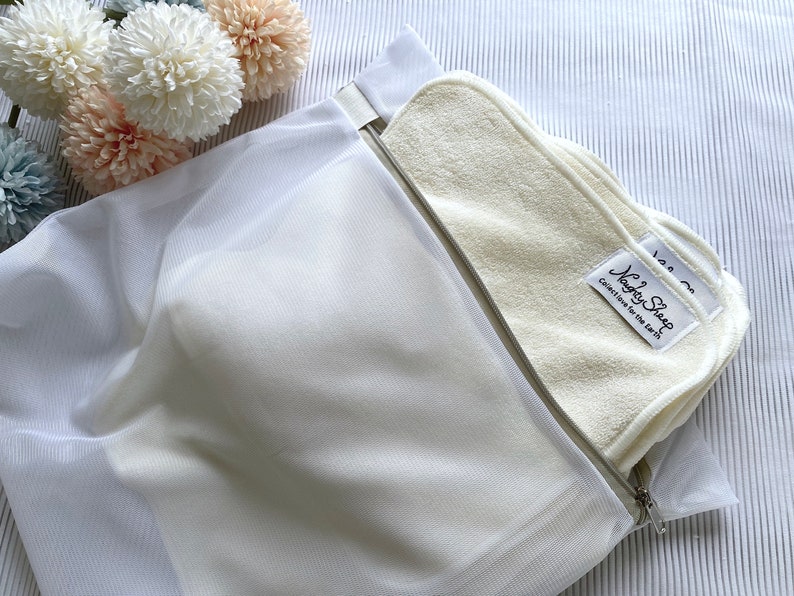 20pcs Reusable Washable Nature Baby Bamboo Cloth Wipes With Mesh Washing bag image 3