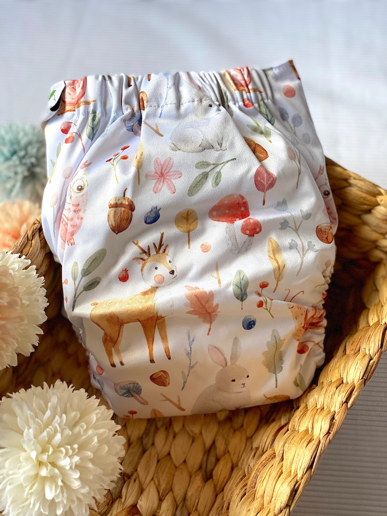 Napy Rabbit 6 Set Reusable Double Gusset Cloth Nappies Mcns OSFM + WET BAG & Canvas ...