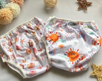 Reusable Large Reusable Washable Size Adjustable Swimming Nappies (12~24kg) Boys n Girls, Quick Dry, Easy Wash Swim Lessons & Beach Time