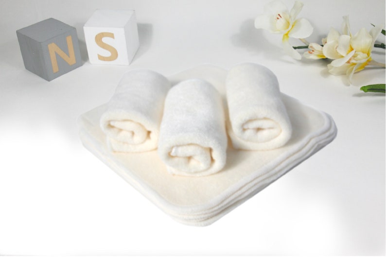 20pcs Reusable Washable Nature Baby Bamboo Cloth Wipes With Mesh Washing bag image 7