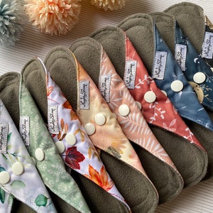 6pcs  Reusable Washable Bamboo Cloth Sanitary Menstrual Period Pads +Free Wet Bag (4 SIZES Pad)