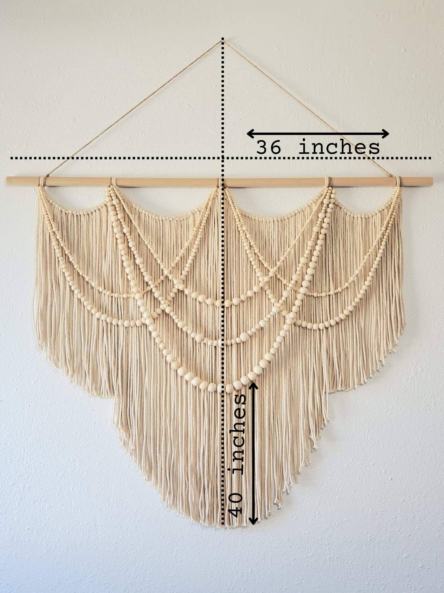 Cara is one of my largest macrame wall hangings. Made on a choke cherry  branch it is 5' 6 wide & 5' 4 long. : r/macrame