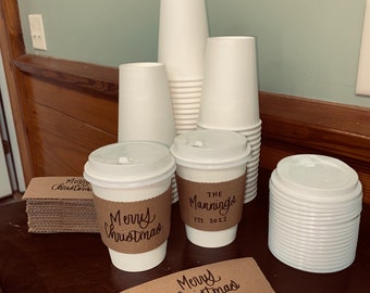 Personalized Calligraphy Coffee Sleeves