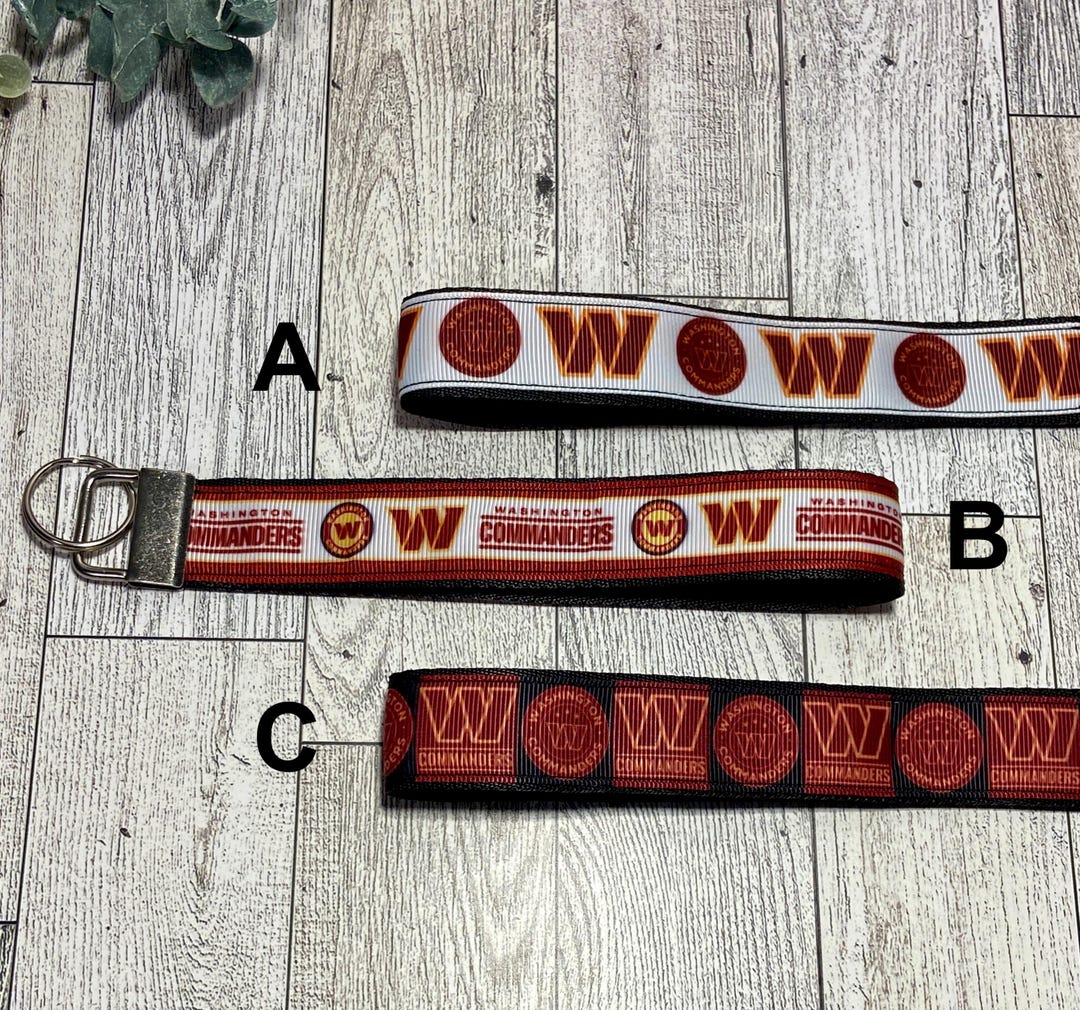Washington Commanders Keychain Wristlet | Handmade Team Spirit Key Fob ...