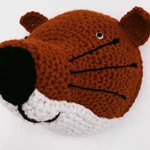 Fox - Crochet Animal Head Wall Hanging