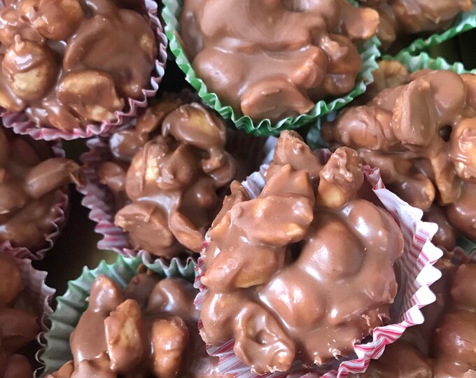 Homemade Peanut Clusters. Recipe Everyone Wants When Taken to Party