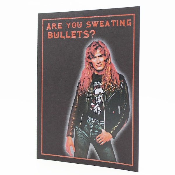 Dave Mustaine Greeting Card, Valentine, Just Because, A6
