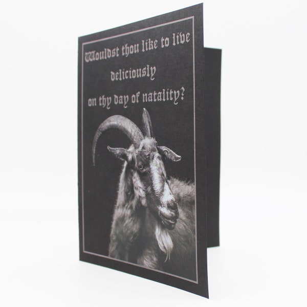 Black Phillip Birthday Card  - The VVitch (Witch) Live Deliciously, A6