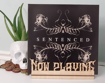 Metal Inspired "Now Playing" Vinyl Record Stand.