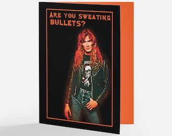 Vintage Dave Mustaine Megadeth 1993 Kerrang Original Playing Card