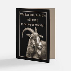 Black Phillip Birthday Card  - The VVitch (Witch) Live Deliciously