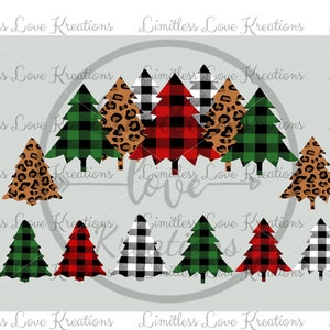 Buffalo Plaid Tree SVG- Leopard Print Tree SVG-Cheetah Tree SVG-Plaid Christmas Tree-Cheetah Christmas Tree-Merry Christmas-Christmas svg