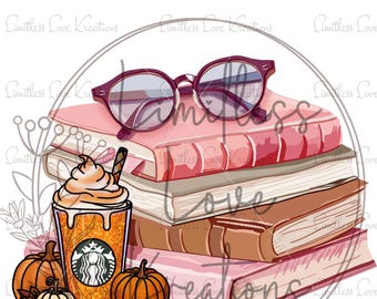 Diseño de sublimación de café con leche y especias de calabaza: Café otoñal PNG, JPEG, PDF (descarga digital)