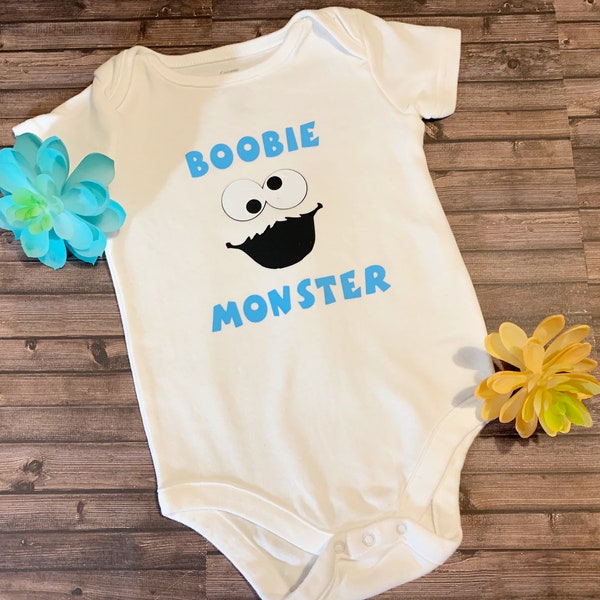 Boobie Monster Onesie - Coming Home Outfit - Newborn Boy - Newborn Girl - Hospital Outfit - Boobie Monster - Funny Onesie - Funny Bodysuit