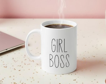 Minimalist Girl Boss Mug, Girl Boss Cup, Inspirational Mug, Entrepreneur Mug, Entrepreneur Gift, Gift for Boss, Boss Babe, Boss Lady Gift