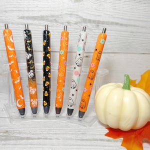 Stylos pailletés Halloween-Stylos pailletés automne-Stylos Halloween mignons-Stylos gel Halloween-Stylos gel automne-Cadeau d'anniversaire Halloween-Cadeau d'anniversaire automne