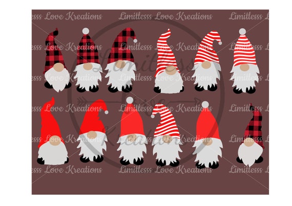 Christmas Gnomes Svg-christmas Gnomes Bundle Svg-plaid Gnomes - Etsy
