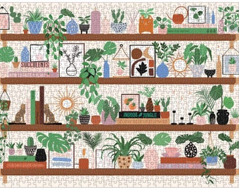 Completed and Framed Puzzle Art - Plant Shuffle