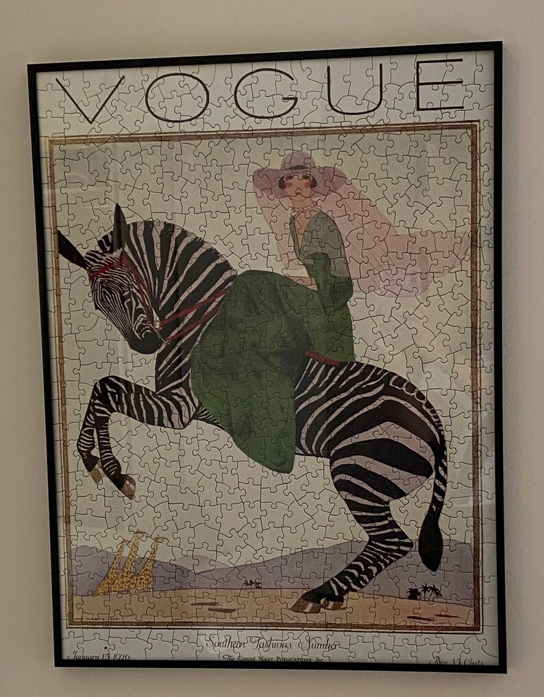 Completed and Framed Vogue Cover Puzzle Art Etsy UK