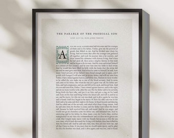 Prodigal Son Bible Verse Print: Classic Garamont Font (Digital Download)
