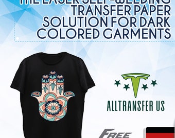 Heat Transfer Paper Laser Iron-On TRIM FREE Self-Weeding Light fabric Free Style