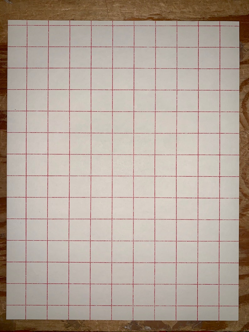 Red Grid Heat Transfer Paper for Light 11 x 17 10 sheets