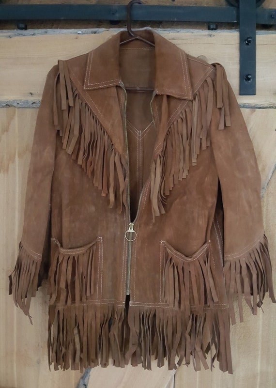 Fringed suede frontier jacket
