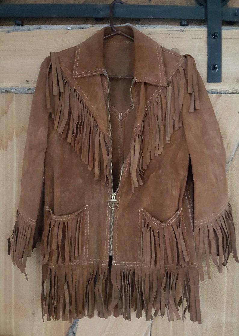 Fringed suede frontier jacket | Etsy