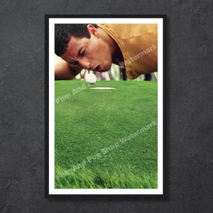 Happy Gilmore Movie Poster // Golf, Comedy, Sports, 90s movie poster  // Adam Sandler black sheep funny poster Chris farley