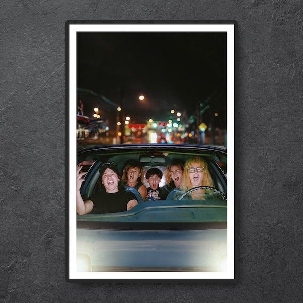 Wayne's World Poster // Singing In The Car, Queen, bohemian rhapsody, 90's movie poster