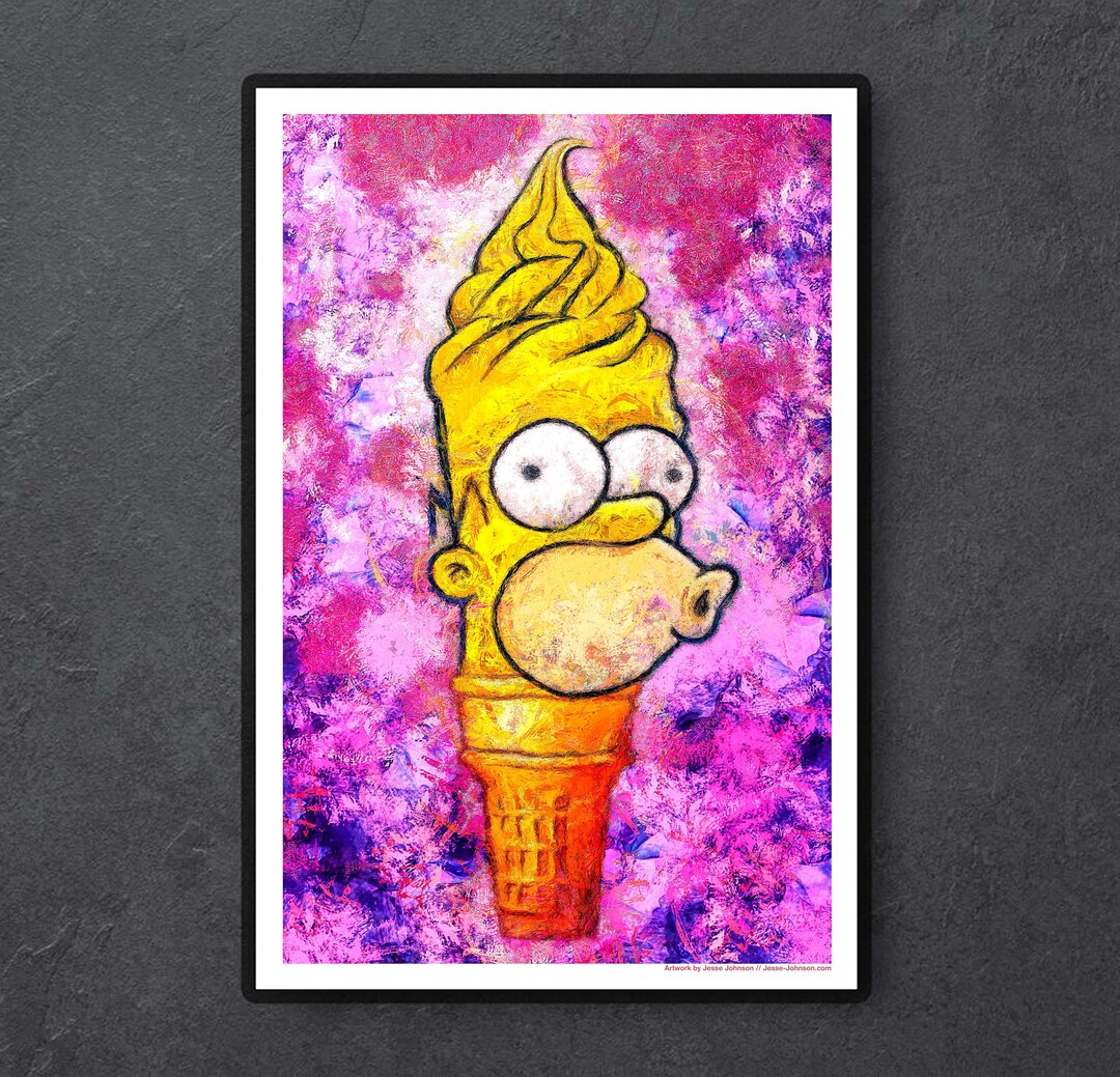 Homer Ice Cream Cone Head // the Simpsons Bart Simpsons Krusty Matt