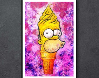 Homer Ice Cream Cone Head // The simpsons bart simpsons krusty matt groening