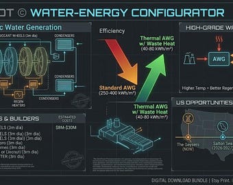 Thermal AWG Report: Waste Heat Water Generation Calculator (Digital Download)